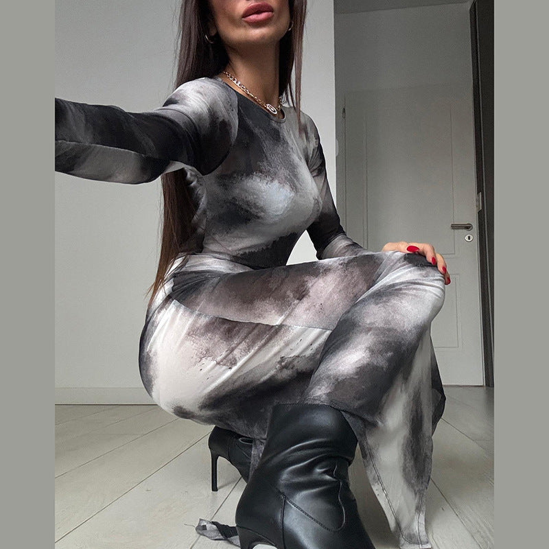 Urban Orbit Maxikleid mit hoher Taille