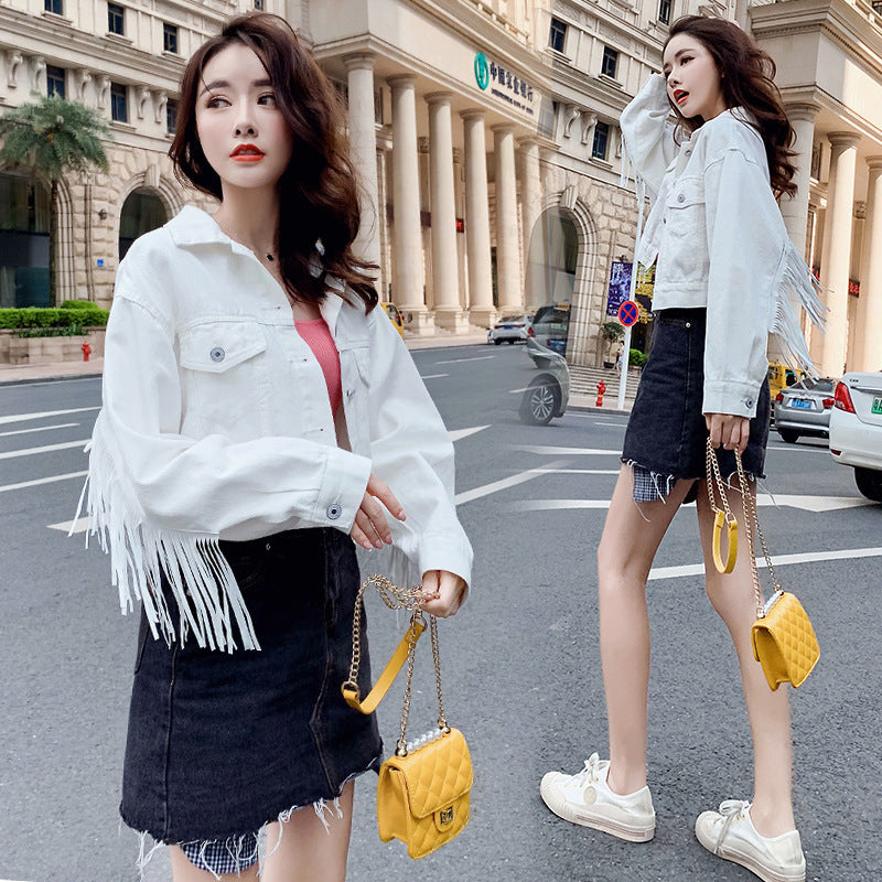 Manhattan Fringed denim jacket