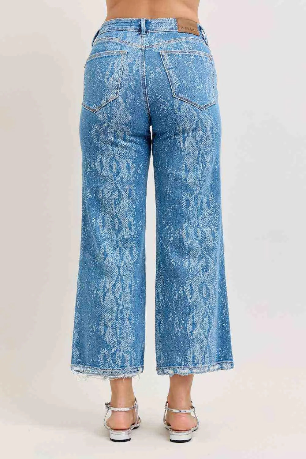 Judy Blue High Rise Ankle Wide Leg Jeans