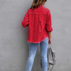Distressed Drop Shoulder Denim Jacket