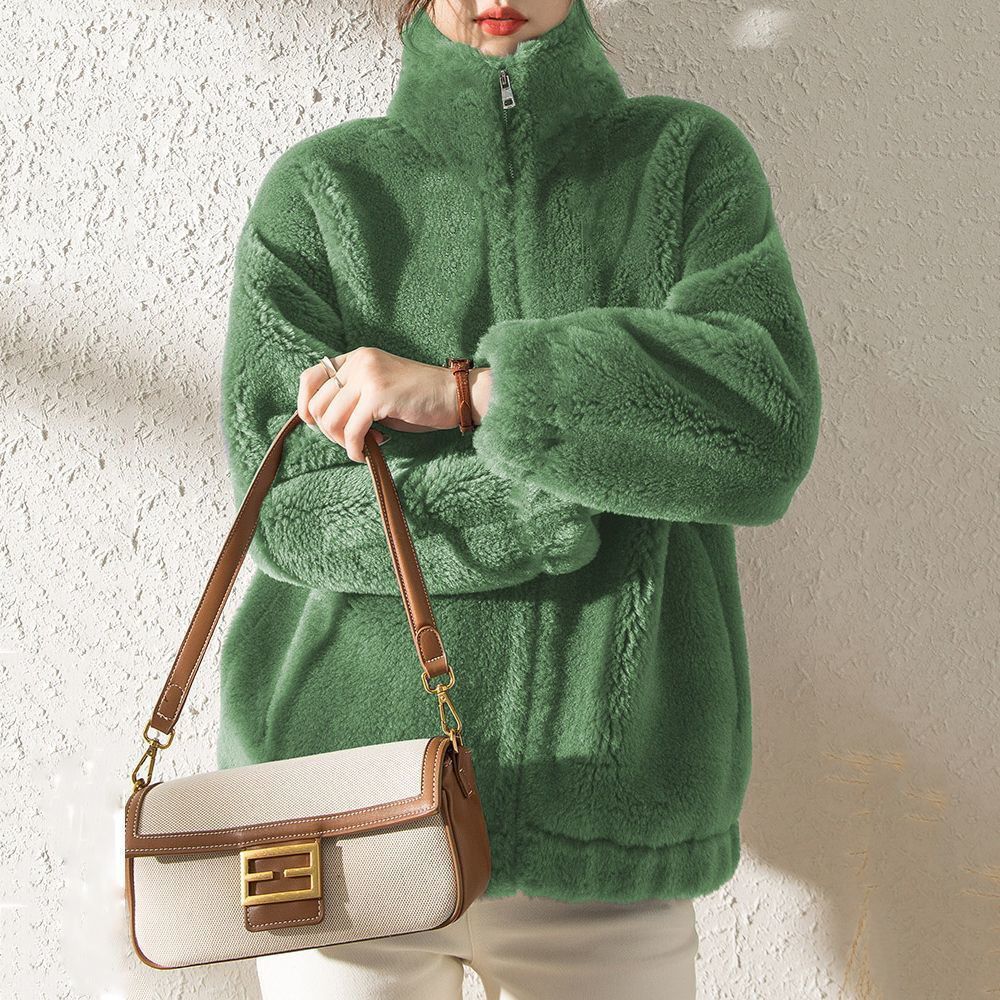 Shayla Kurzmantel aus Korallenvlies