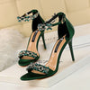 Jade Crystal Heels