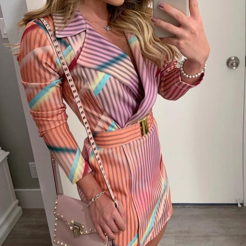 Chrome Mirage Metallgürtel Bodycon-Kleid