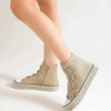 Beast Fashion Multi-Buckle Straps Studded Platform Sneakers