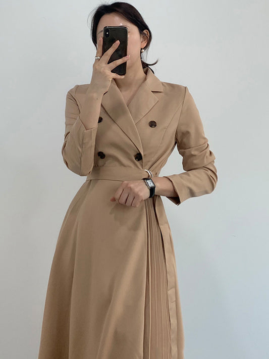 Aurelia Kleid mit Falten und Taillenband