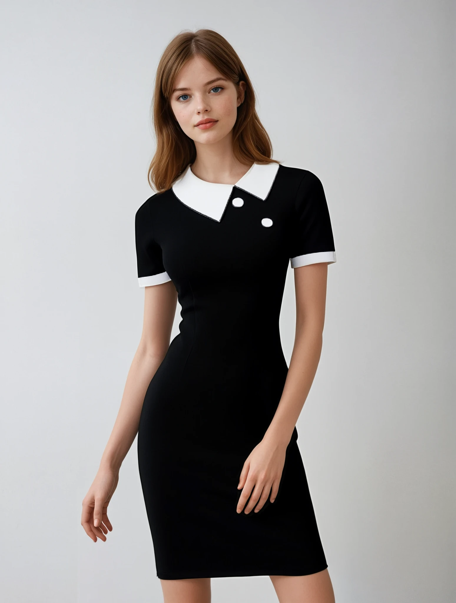 Off The Office Short Sleeve Pencil Dress