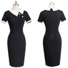 Off The Office Short Sleeve Pencil Dress