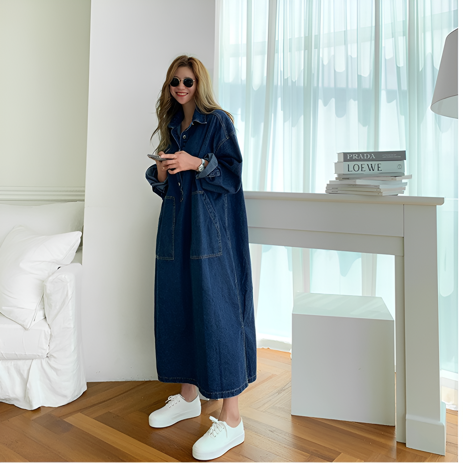 Too Chic For You Denim Maxi Dress