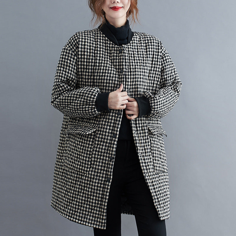 Moroeva Plaid Thicken Jacket