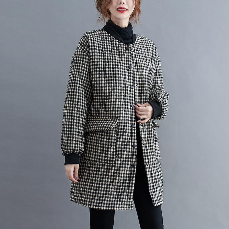 Moroeva Plaid Thicken Jacket
