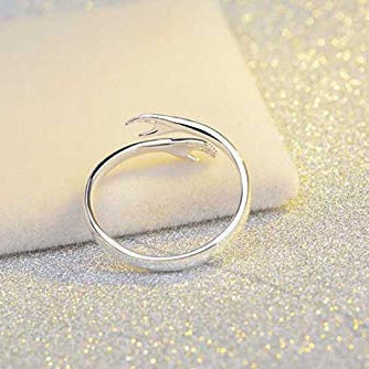 Alloy Simple Hands Hug Ring – Adjustable Opening Jewelry for Women