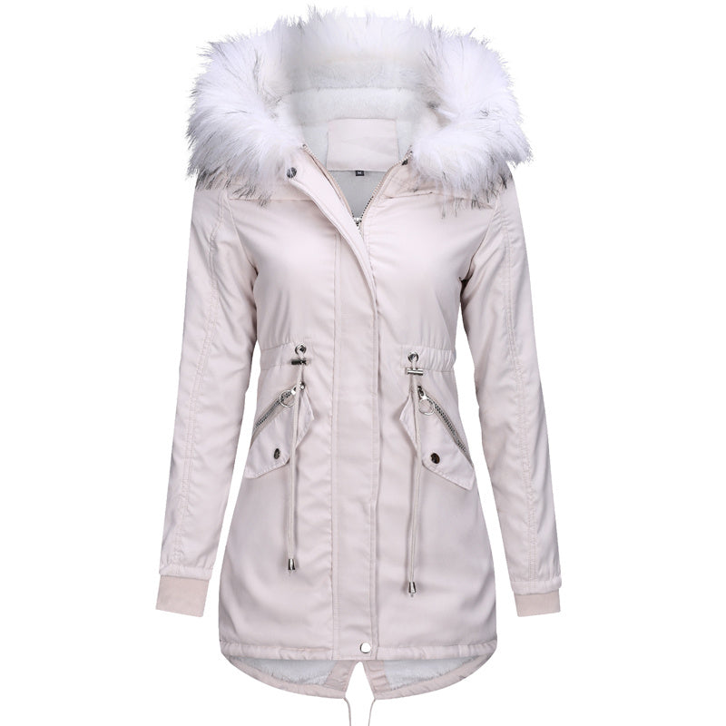 Casual Fur Long Hooded Jacket