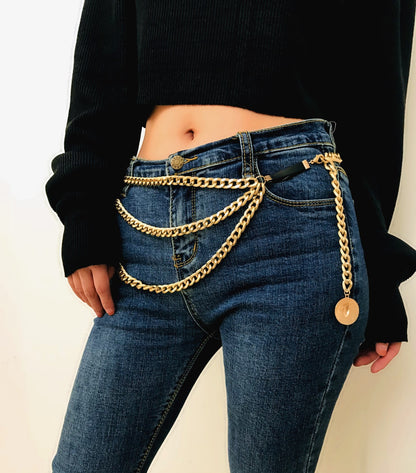 Multi-Layer Chain Waist Chain – Stylish Layered Belly Chain for Women