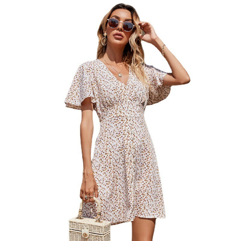 Whimsical Bloom Chiffon Dress