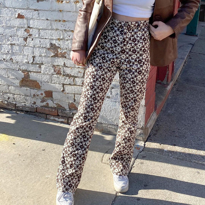 Swirl Flow Color block Trousers