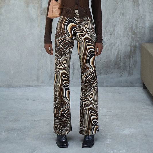Swirl Flow Color block Trousers
