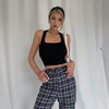 Check Mate  Plaid Flare Pants