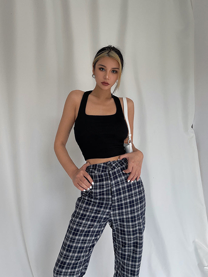 Check Mate  Plaid Flare Pants