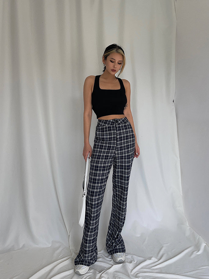 Check Mate  Plaid Flare Pants