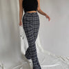 Check Mate  Plaid Flare Pants