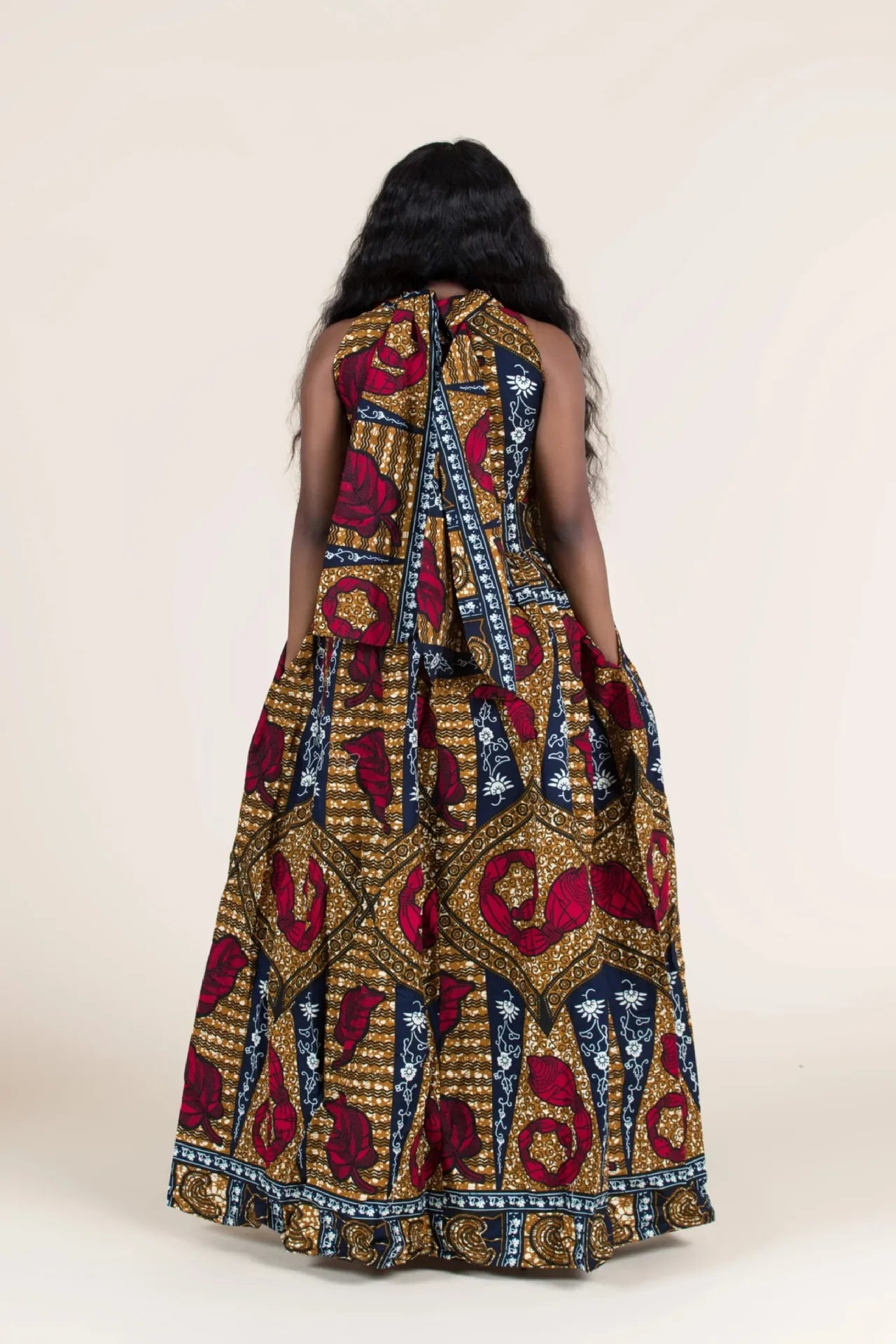 Vivid Dreams Digital Print Halter Dress