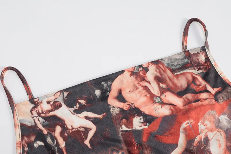 Ruffled Spaghetti Strap Dress