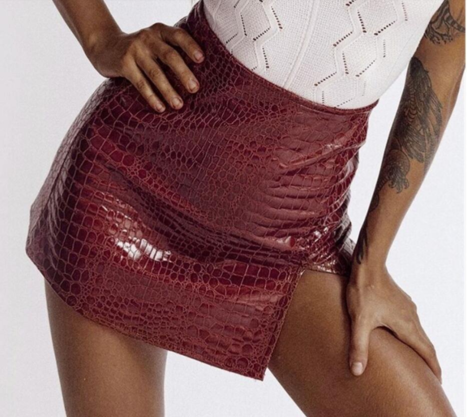 Camille Krokodil-Kunstlederrock 