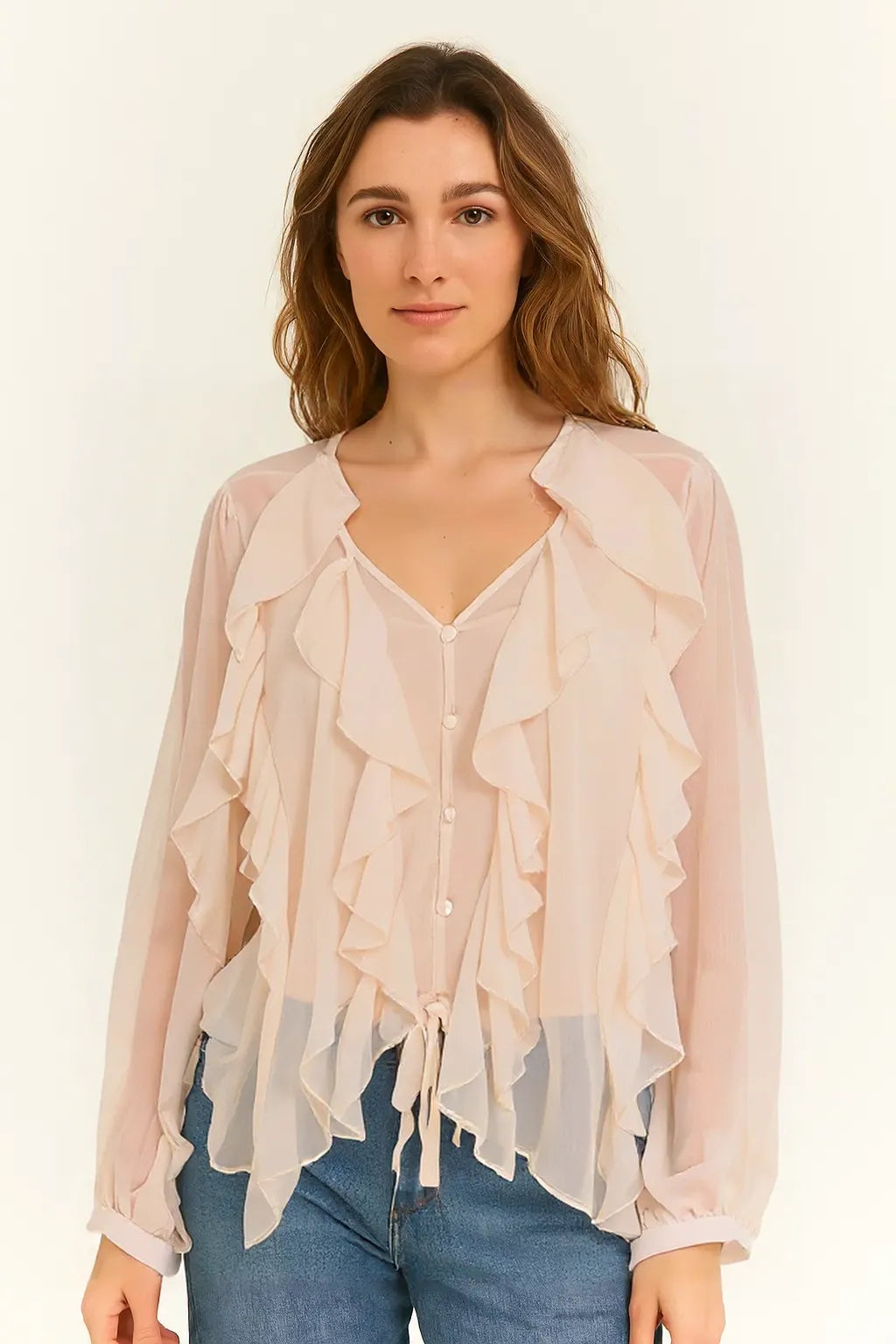 Slim-Fit-Hemd mit laminiertem Akzent 