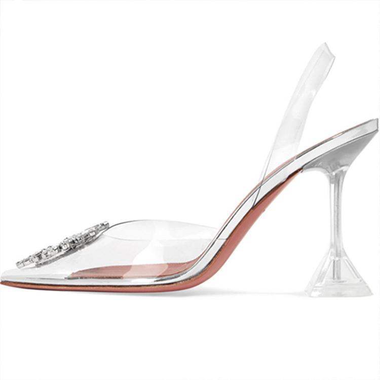 Clear Bold Heels"
