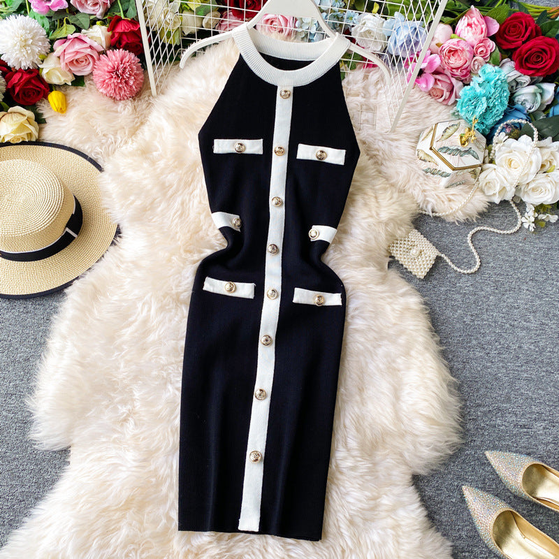 Robe moulante en maille à épaules dénudées Aurelia