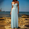 Robe longue bustier froncée Blue Moon Allure