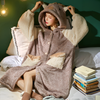 Honey Bear Mode Plush Robe - Chestnut Cocoa
