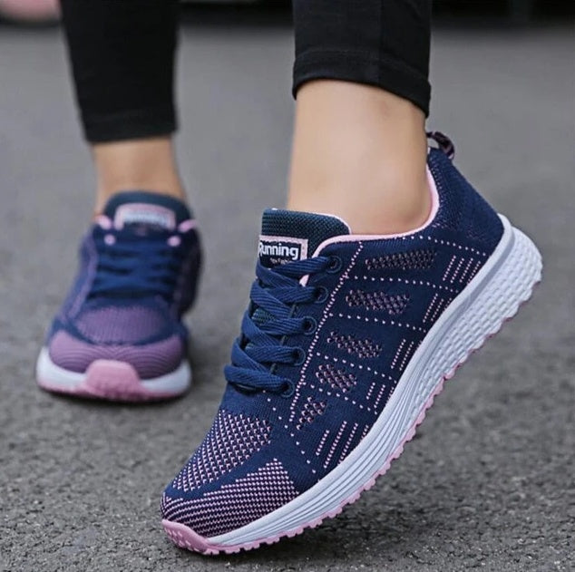 Women’s Breathable Mesh Sports Sneakers – Lightweight Running & Casual Shoes