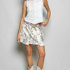 POL Raw Hem Floral Skirt with Pockets