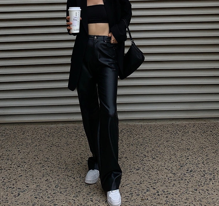 Casual Loose-Fit Black Streetwear Pants