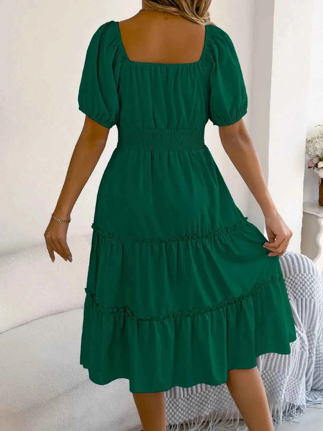 Sky Tiered Flare Dress