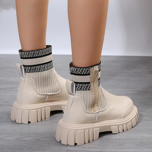Zip-Up Mid Boots"