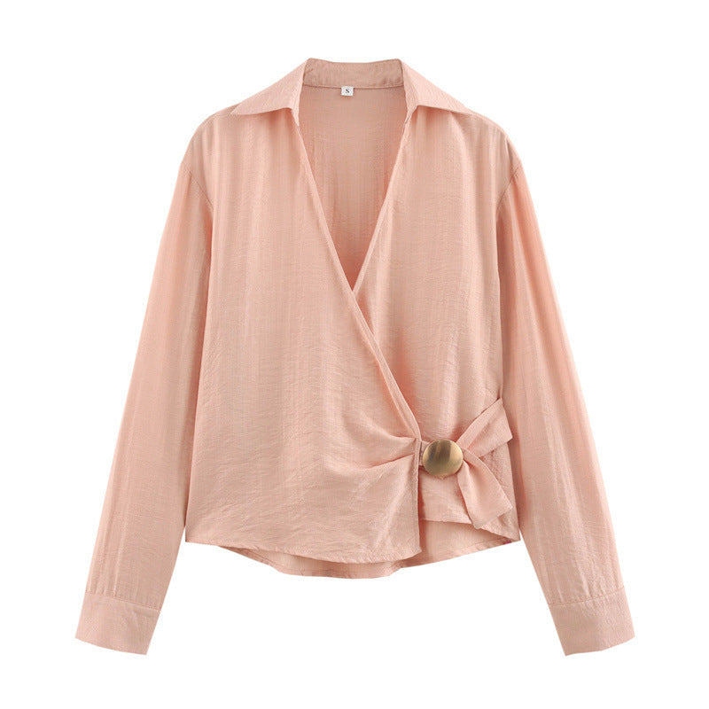 Gold Inlaid Double-Breasted Shirt