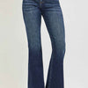 RISEN High Rise Flare Jeans With Seam Detail Waistband