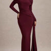 One-Shoulder Ruched Maxi Dress