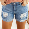 Sunset Distressed Denim Shorts