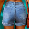 Sunset Distressed Denim Shorts