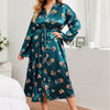 Late Night Bloom Luxe Floral Robe - Curve