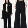 Elegant High-Waist Tailored Wide-Leg Trousers