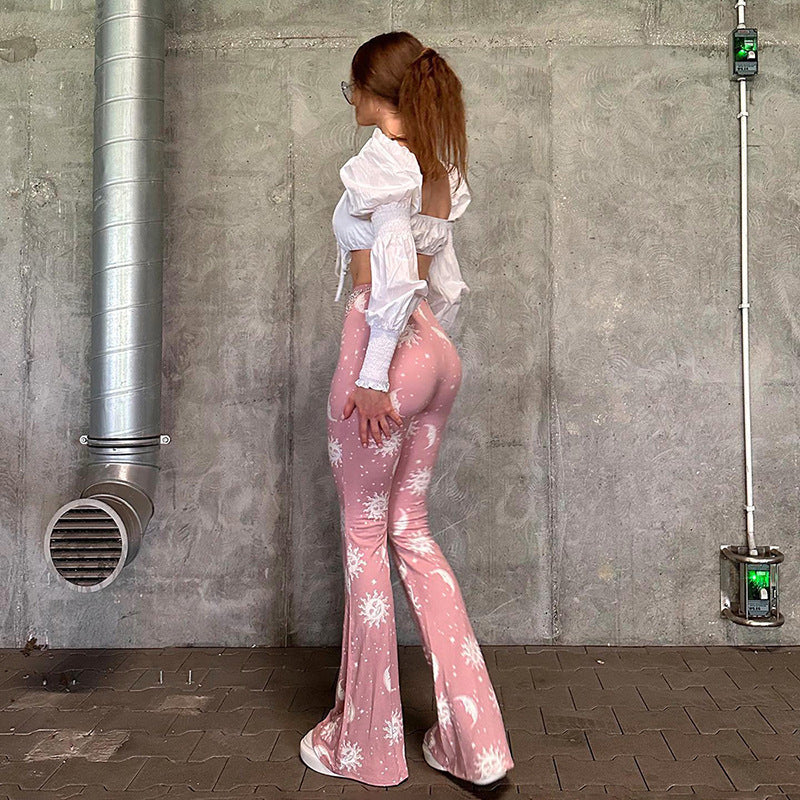 Galactic Glow Stretch Flare Pants