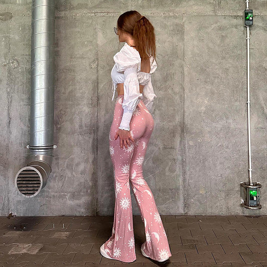 Galactic Glow Stretch Flare Pants