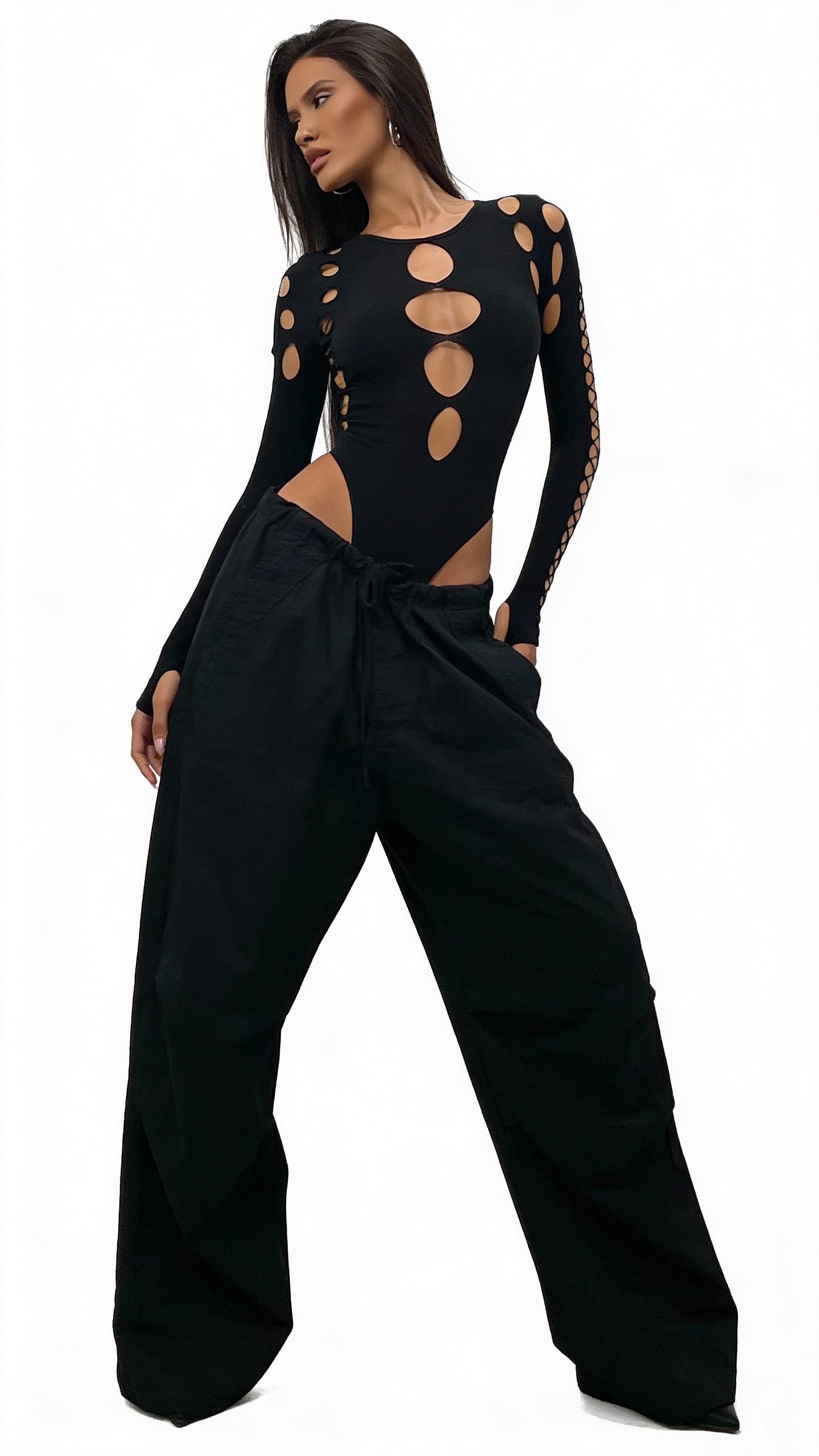 Hitzewellen-Body mit Ausschnitt 