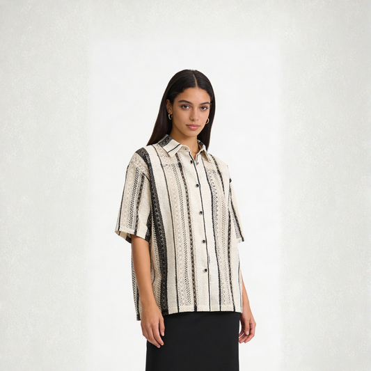 Zen Stripe Hollow Top