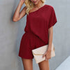 Laid Back One Shoulder High Waist Romper
