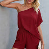 Laid Back One Shoulder High Waist Romper